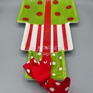 Mud pie Christmas plate